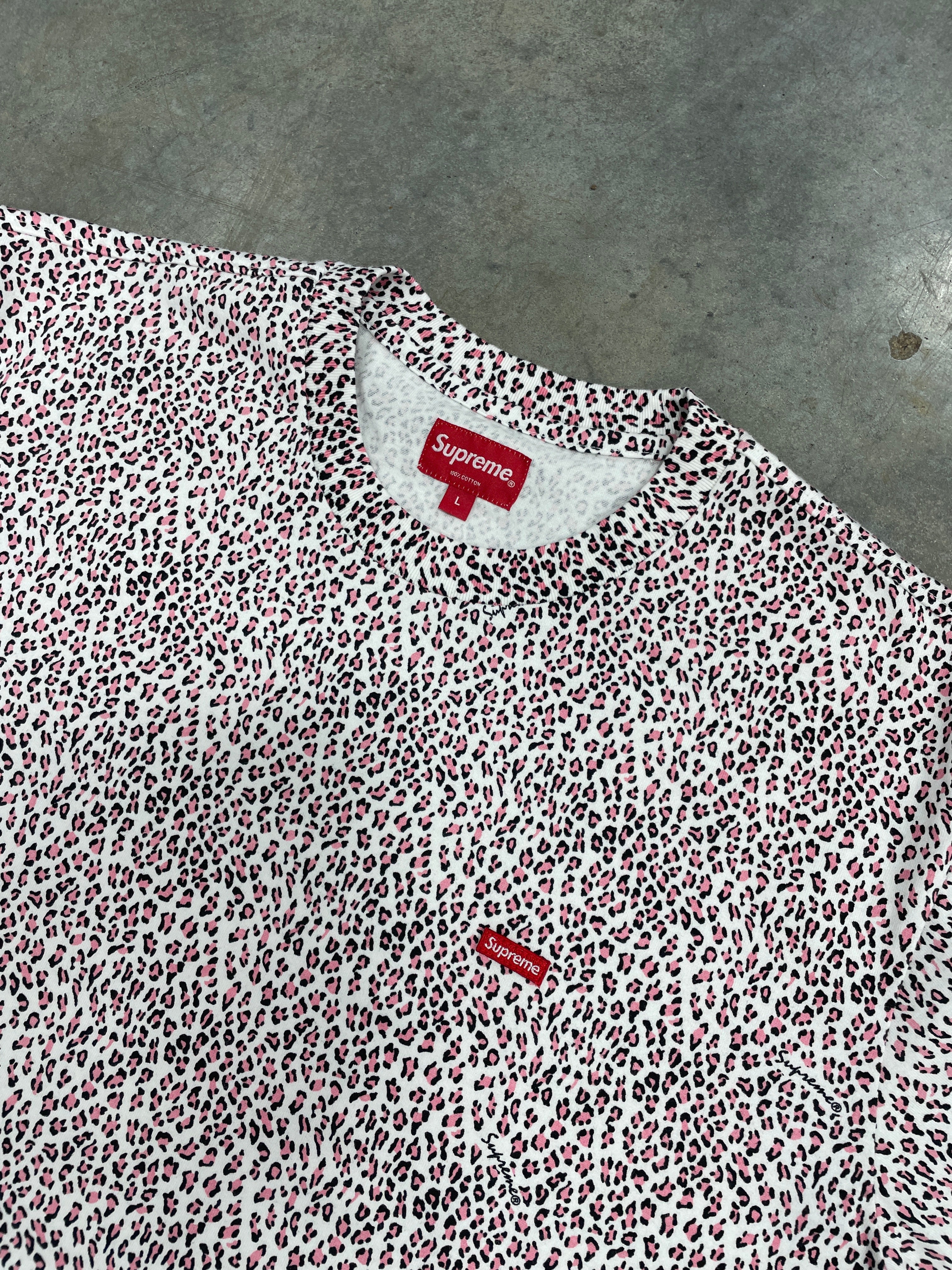 Supreme all Over Pink Small Box Logo Tee