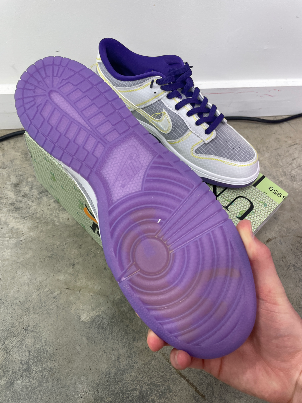 Nike Dunk Low Union Laker Colorway Sz 11