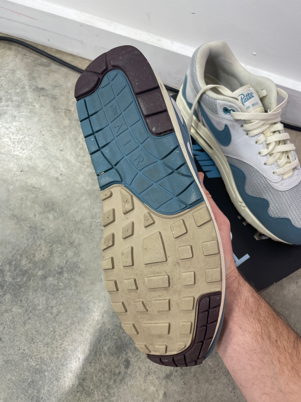 Nike Air Max 1 Patta Waves Noise Aqua (without Bracelet) Sz 11.5