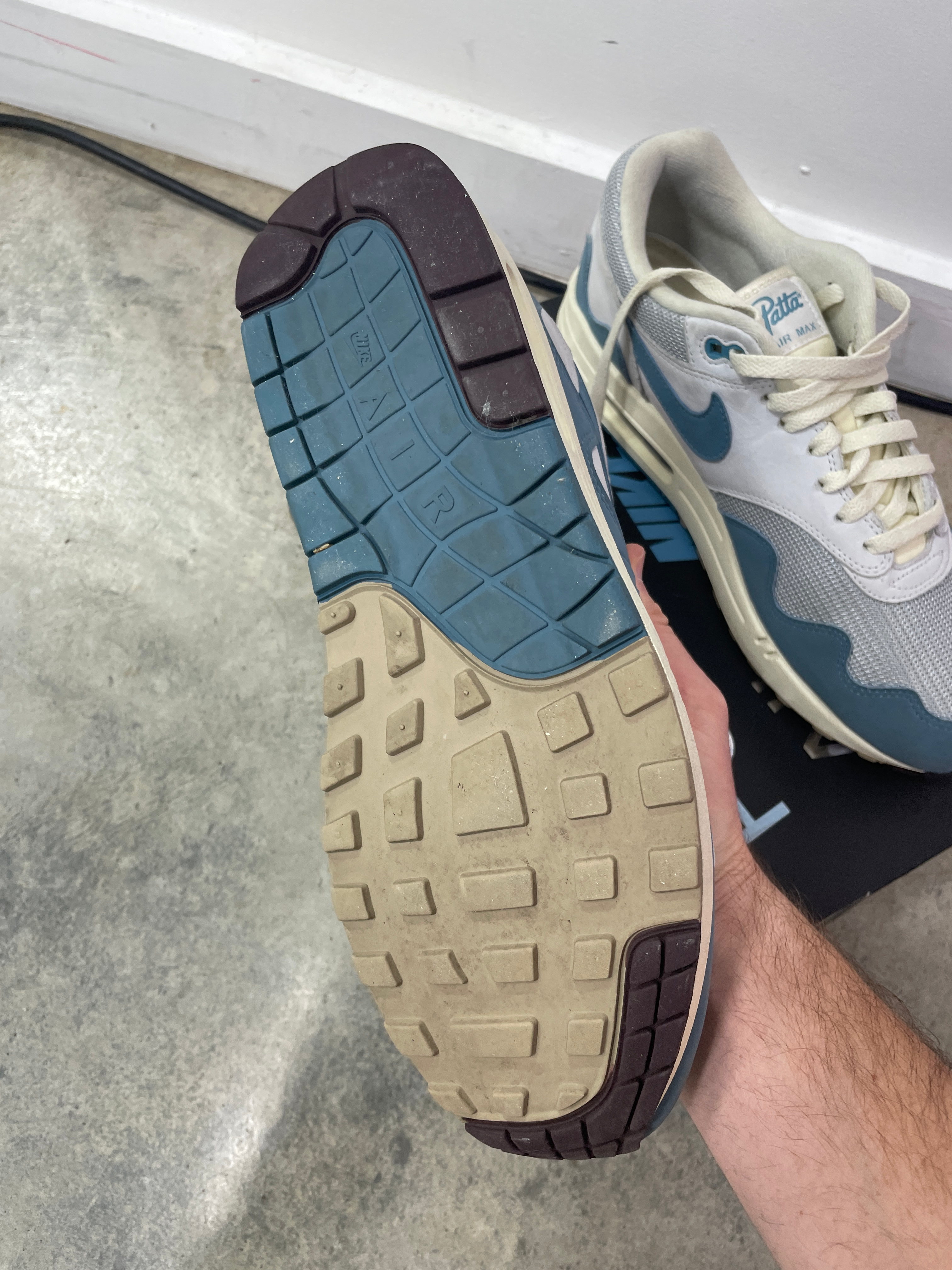 Nike Air Max 1 Patta Waves Noise Aqua (without Bracelet) Sz 11.5