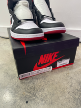 Load image into Gallery viewer, Jordan 1 Black Toe Satin 12W Mens 10.5
