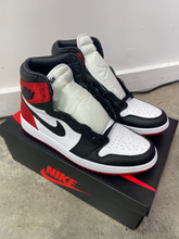 Load image into Gallery viewer, Jordan 1 Black Toe Satin 12W Mens 10.5
