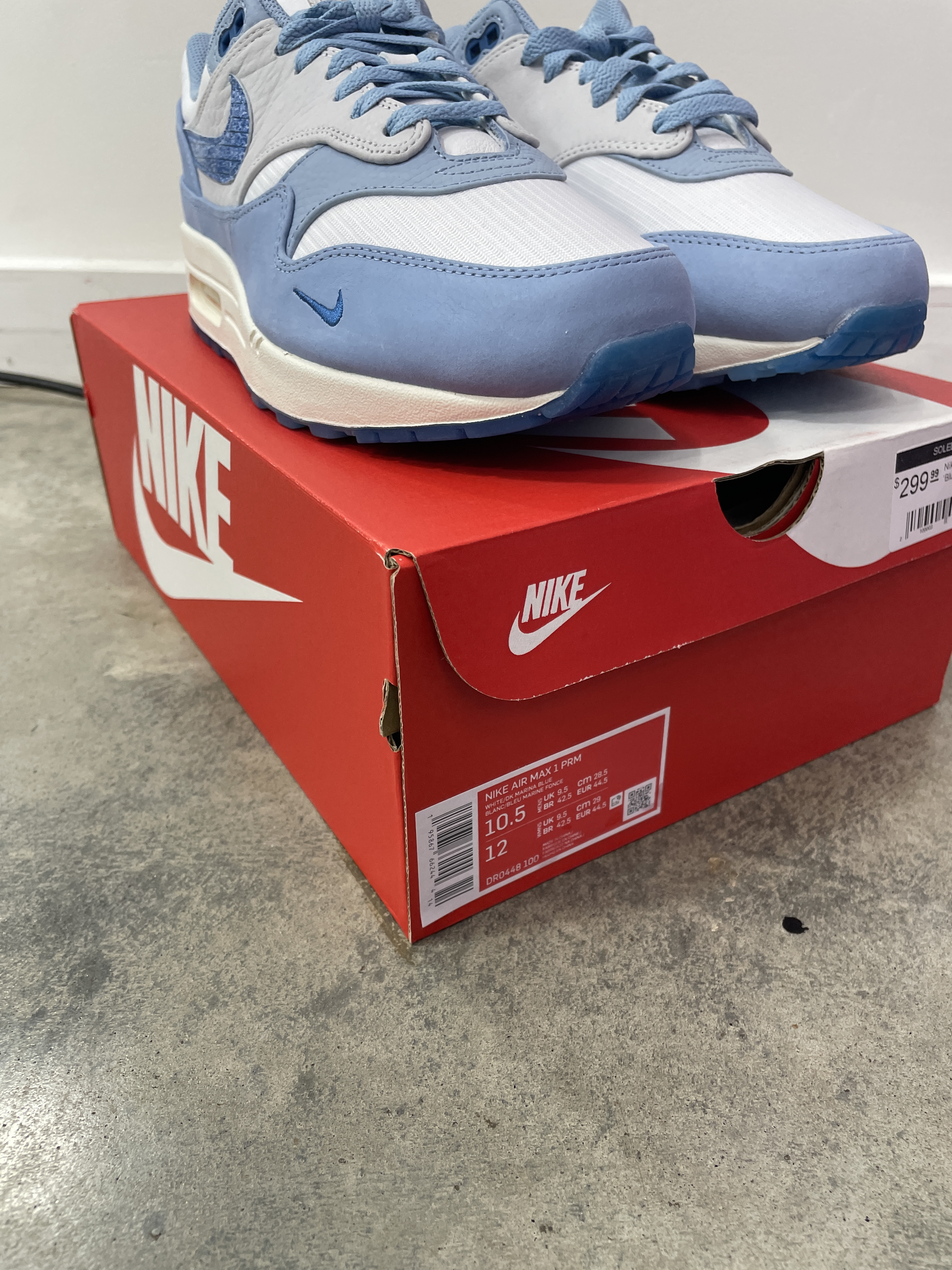 Nike Air Max 1 Blueprint Sz 10.5