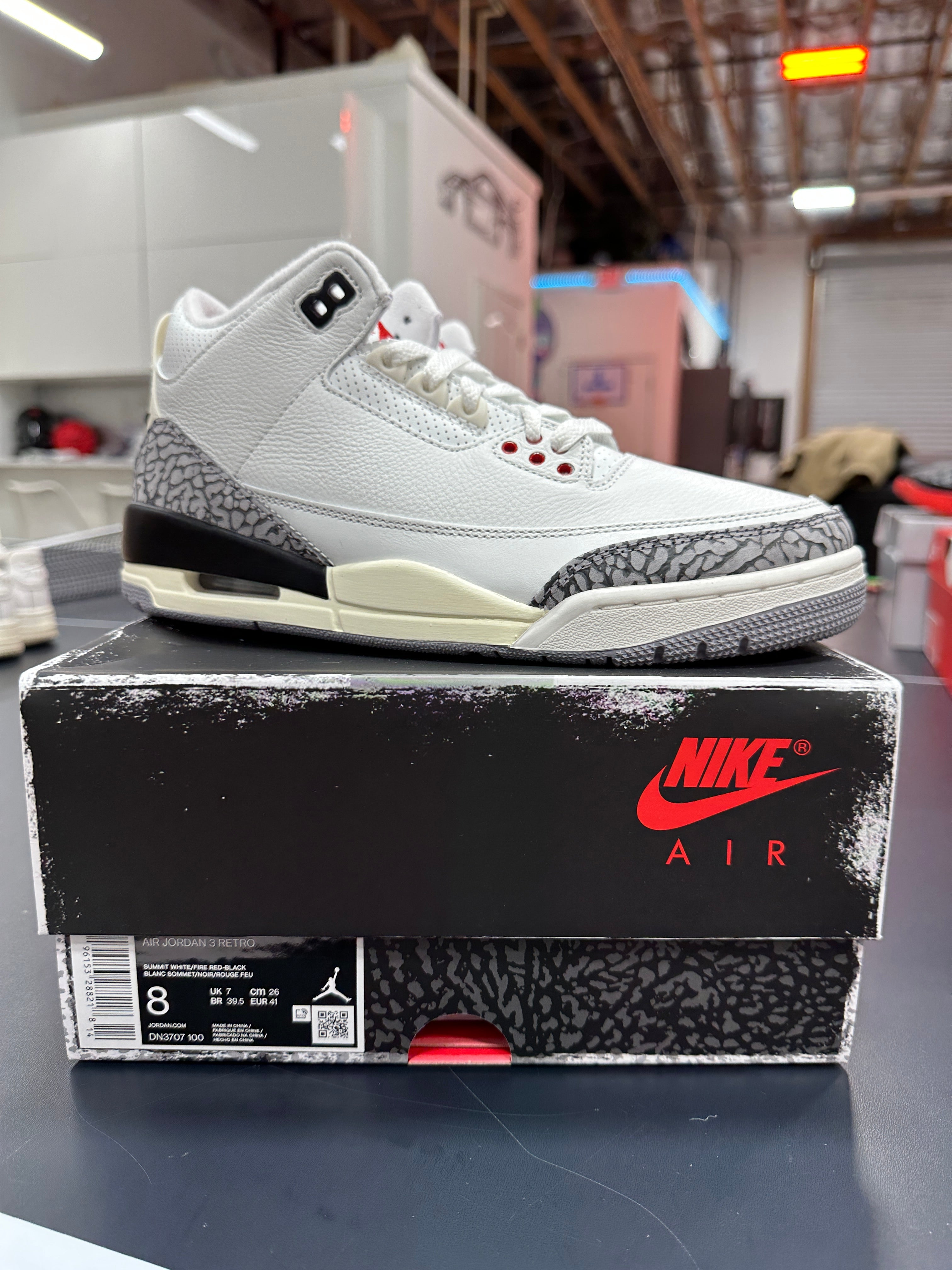Jordan 3 White Cement Reimagined Sz 8
