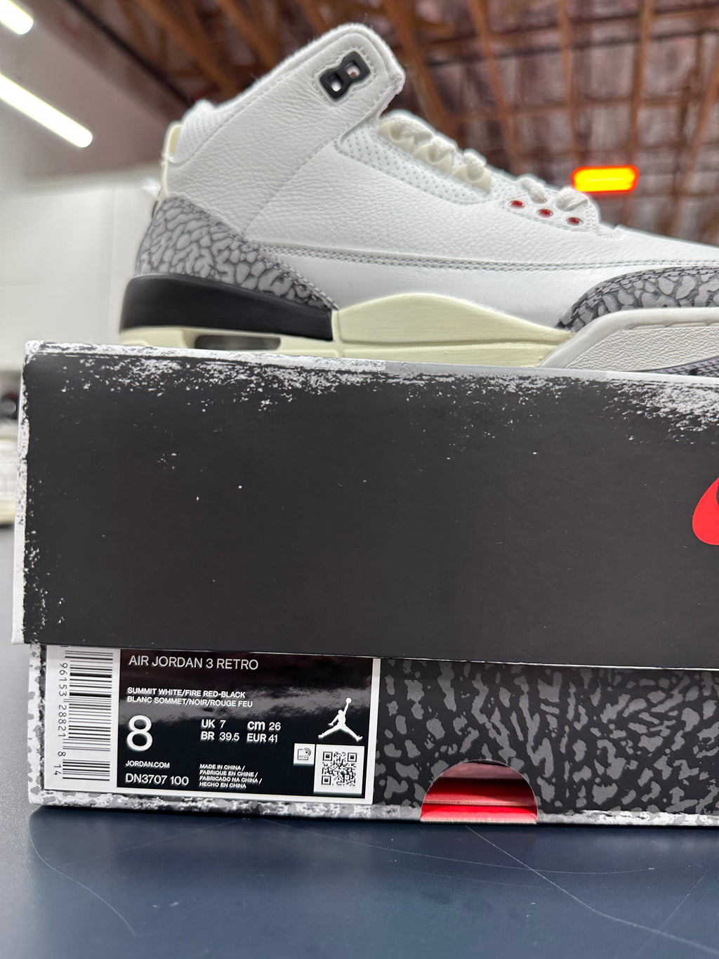 Jordan 3 White Cement Reimagined Sz 8