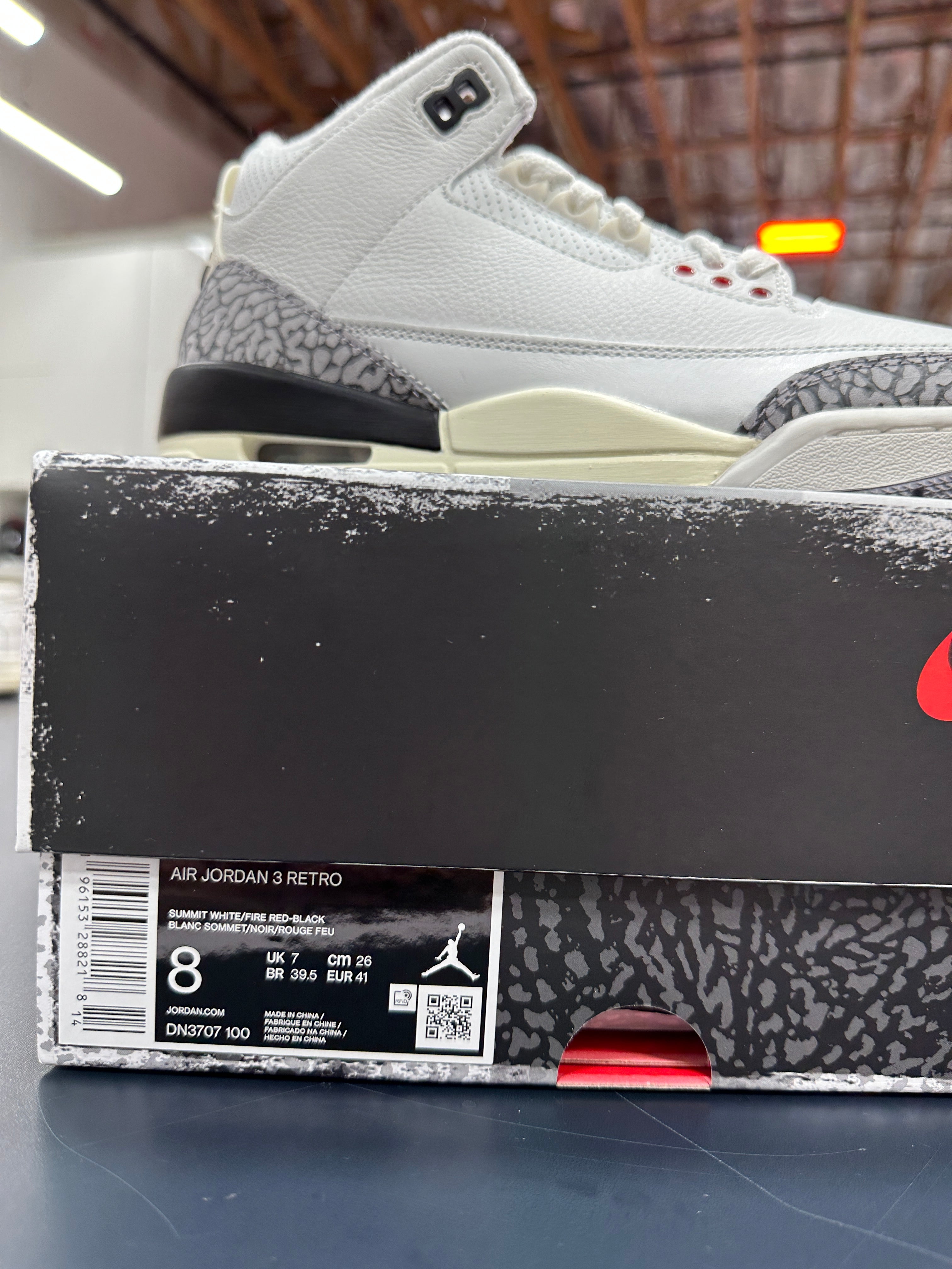 Jordan 3 White Cement Reimagined Sz 8