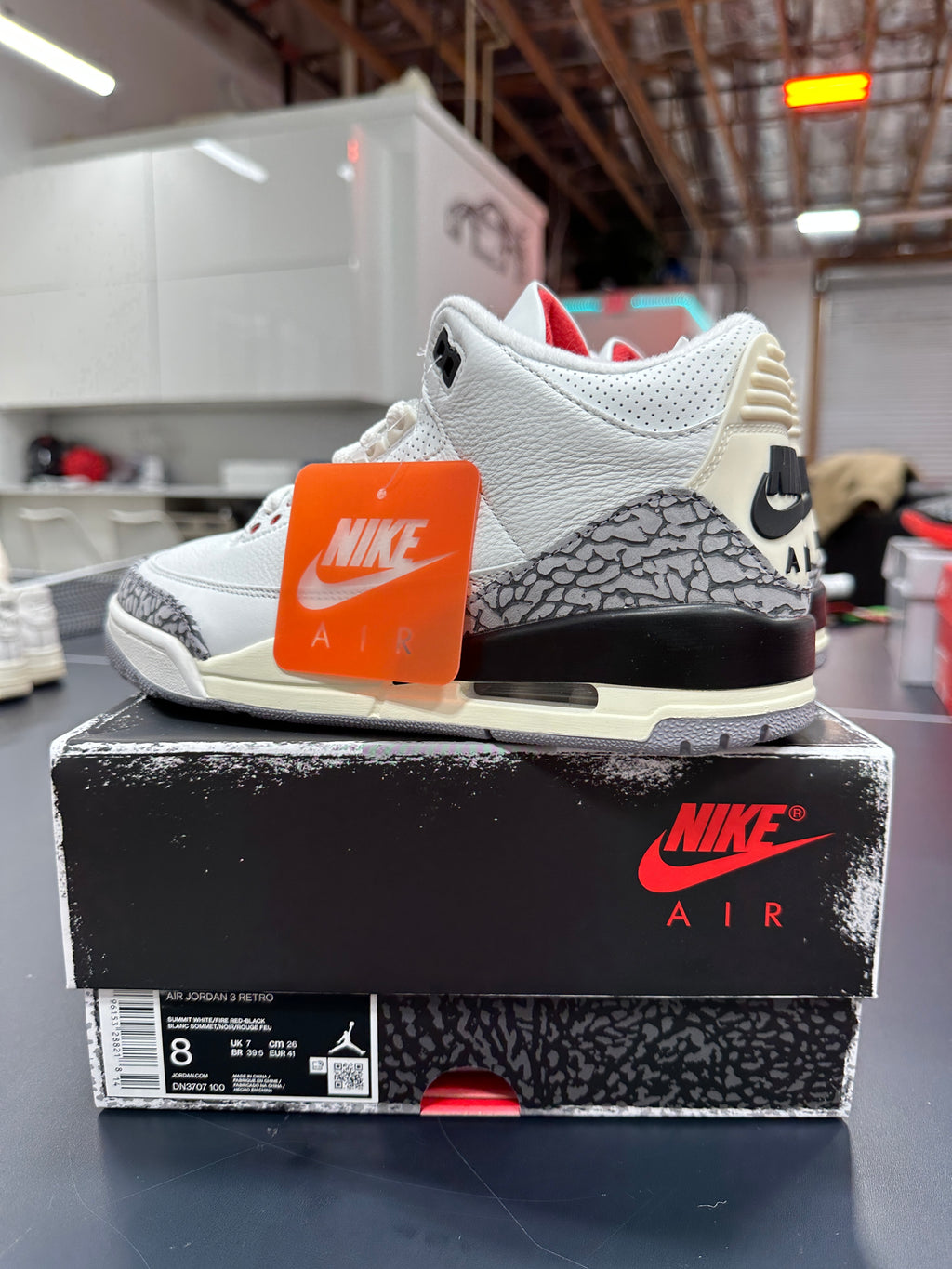 Jordan 3 White Cement Reimagined Sz 8