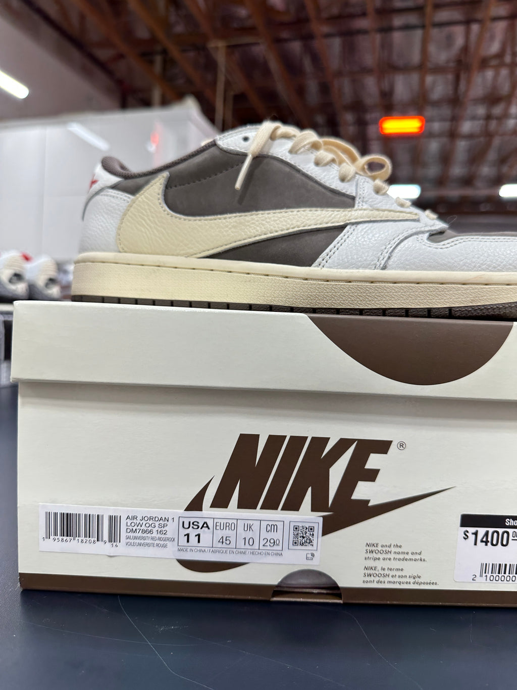 Jordan 1 Low Travis Scott Reverse Mocha Sz 11