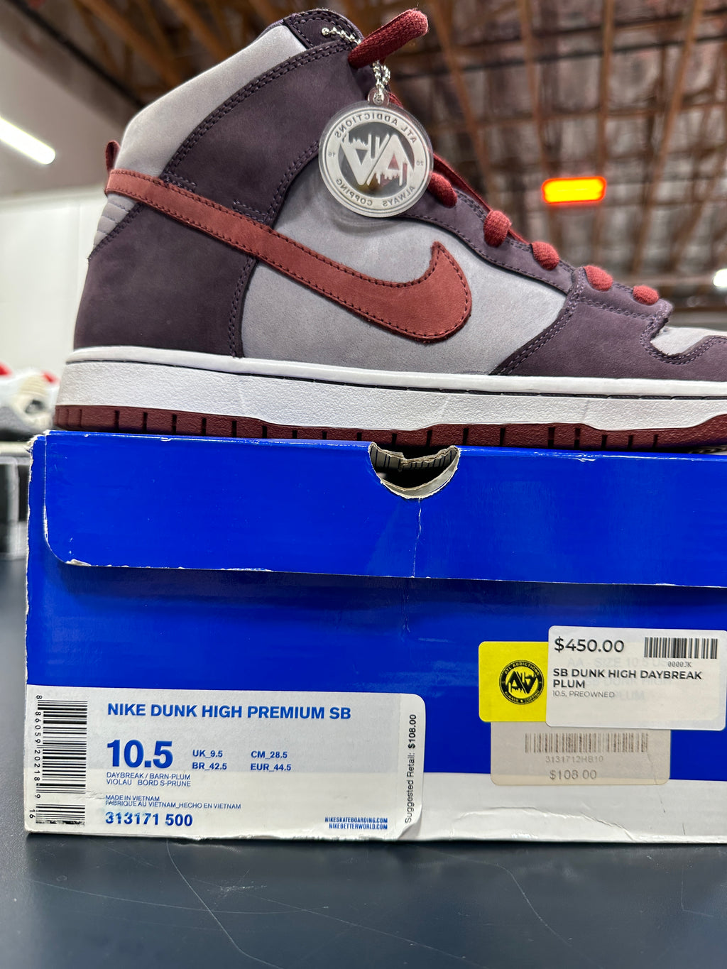 Nike Dunk High Plum SB Sz 10.5