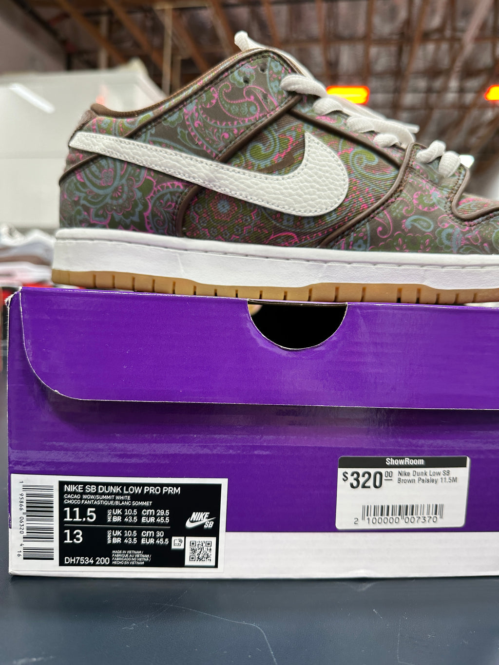 Nike SB Dunk Low Paisley Sz 11.5