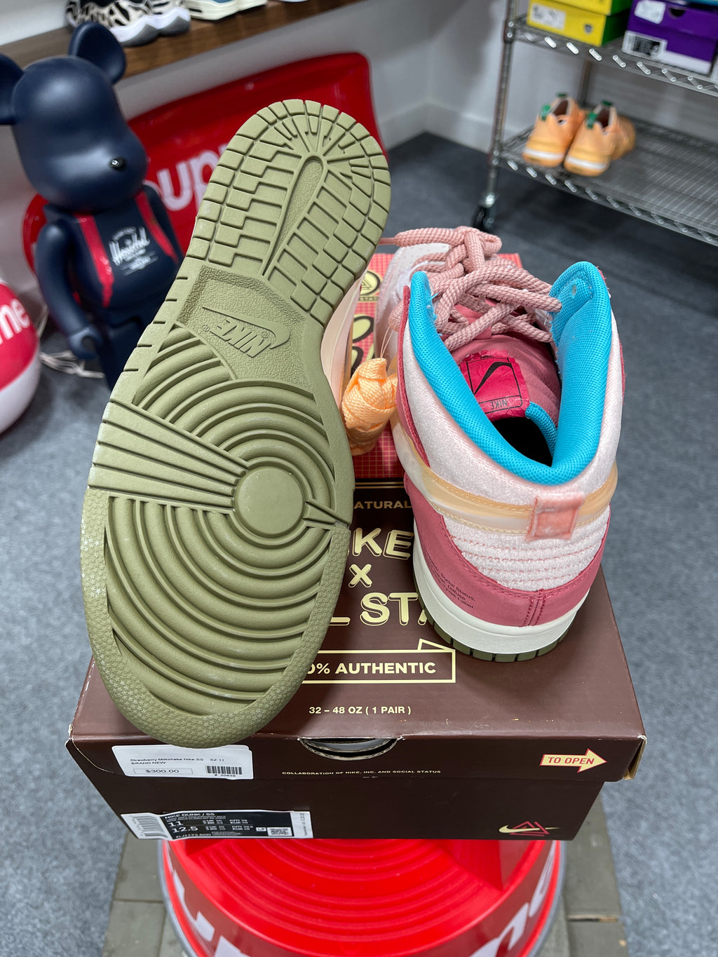 Nike Dunk Mid x Social Status Strawberry Milk Sz 11