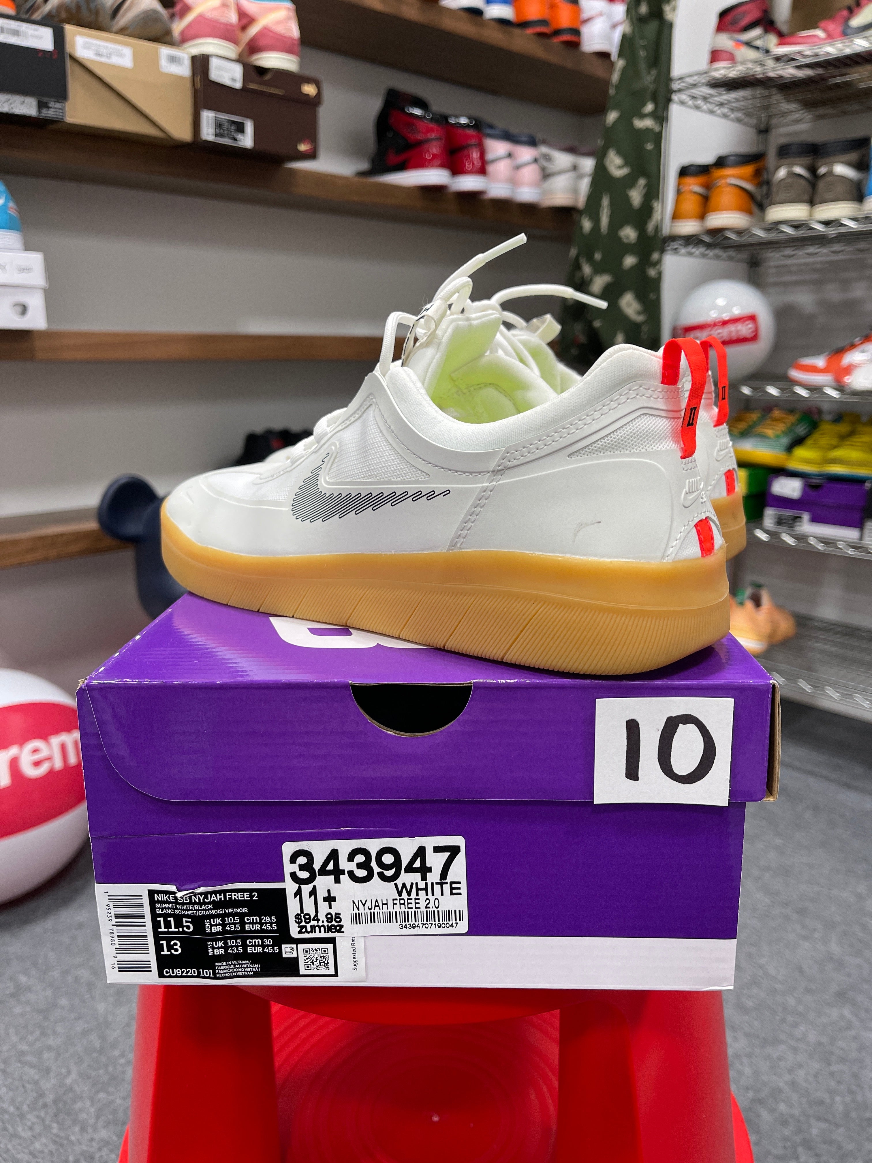 Nyjah Free 2 White/Tan Sz 11.5