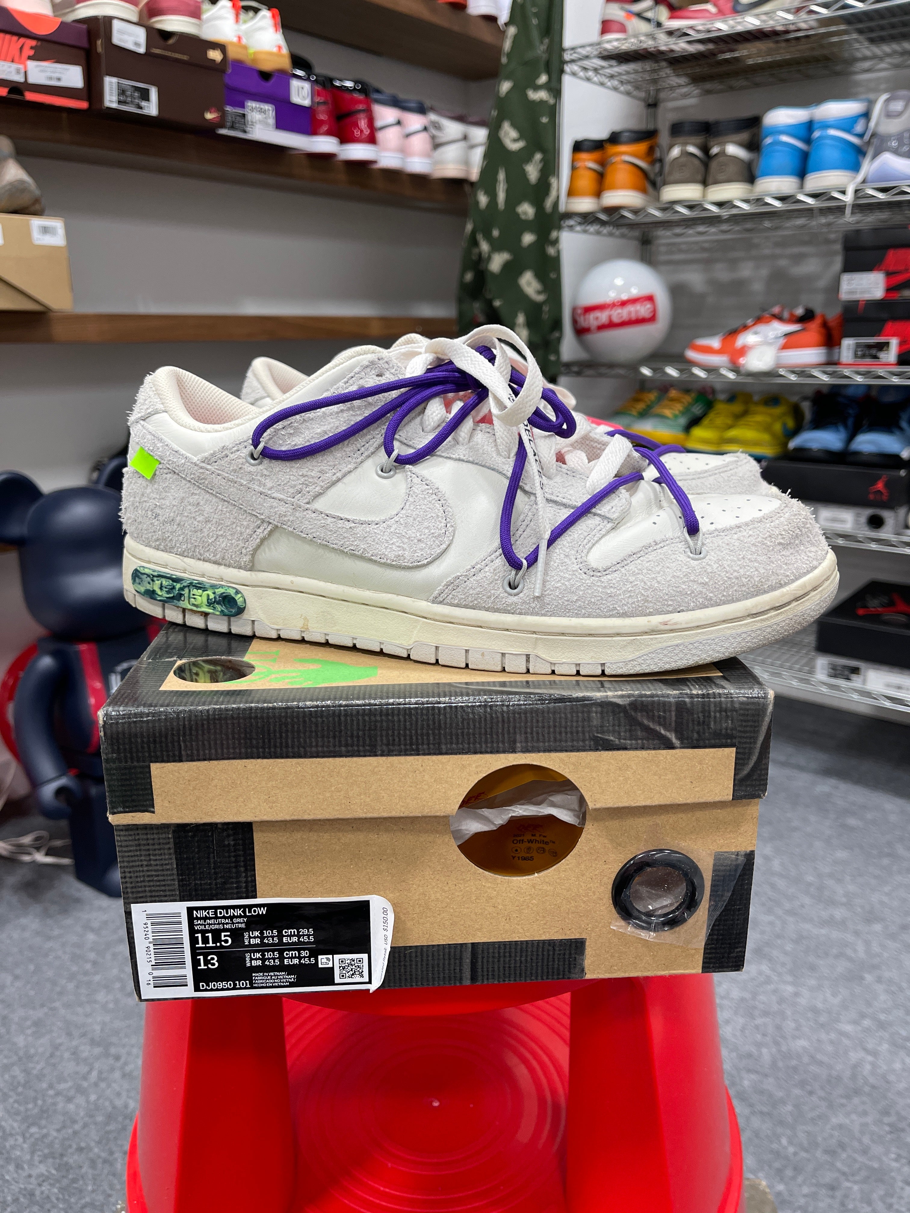Off White Dunk Lot 15/50 Sz 11.5