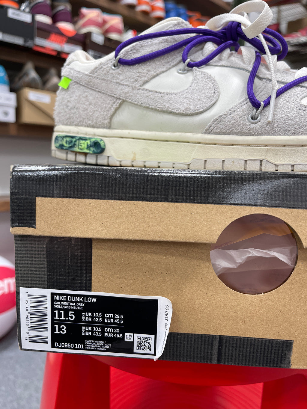 Off White Dunk Lot 15/50 Sz 11.5