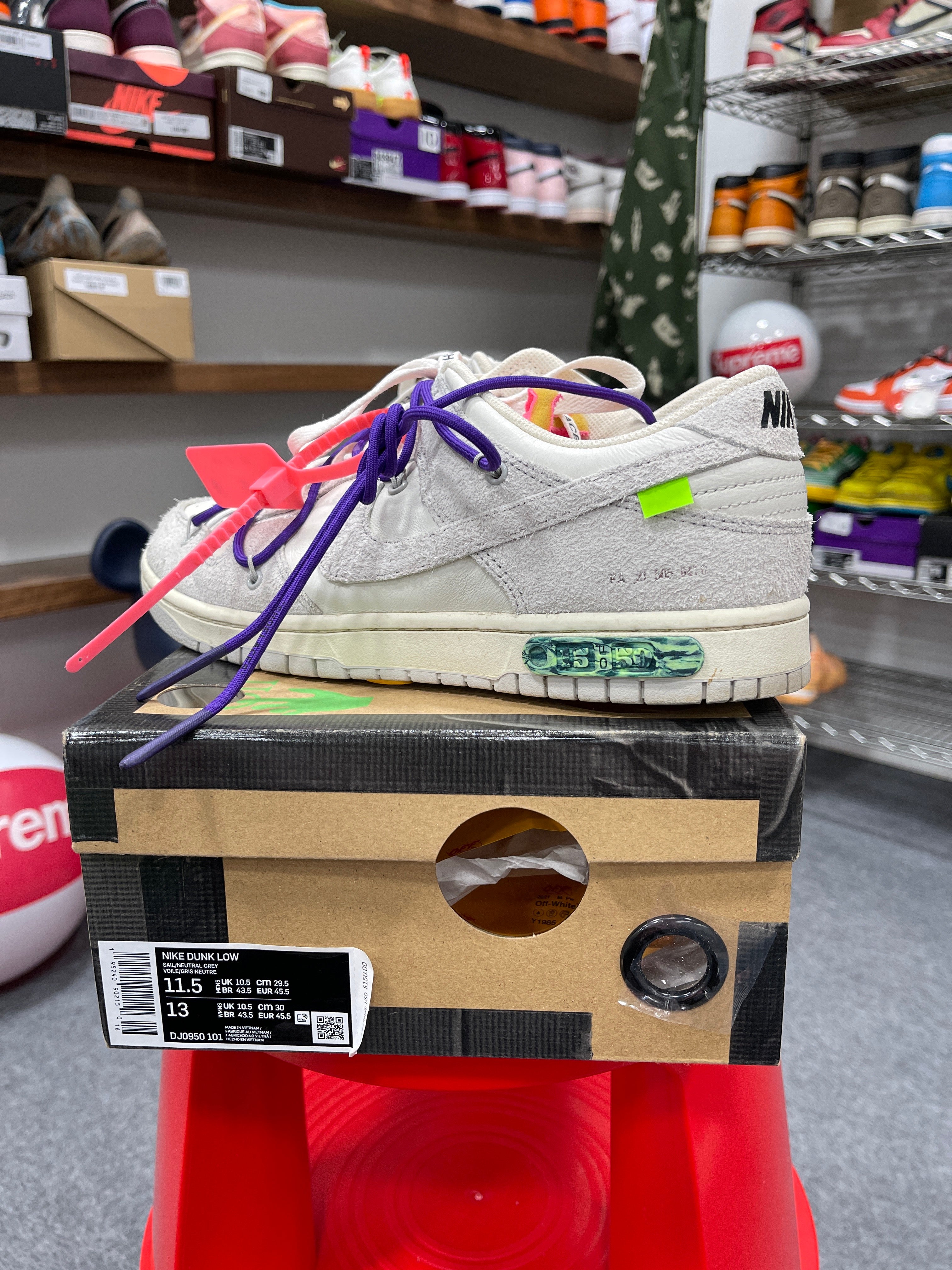 Off White Dunk Lot 15/50 Sz 11.5