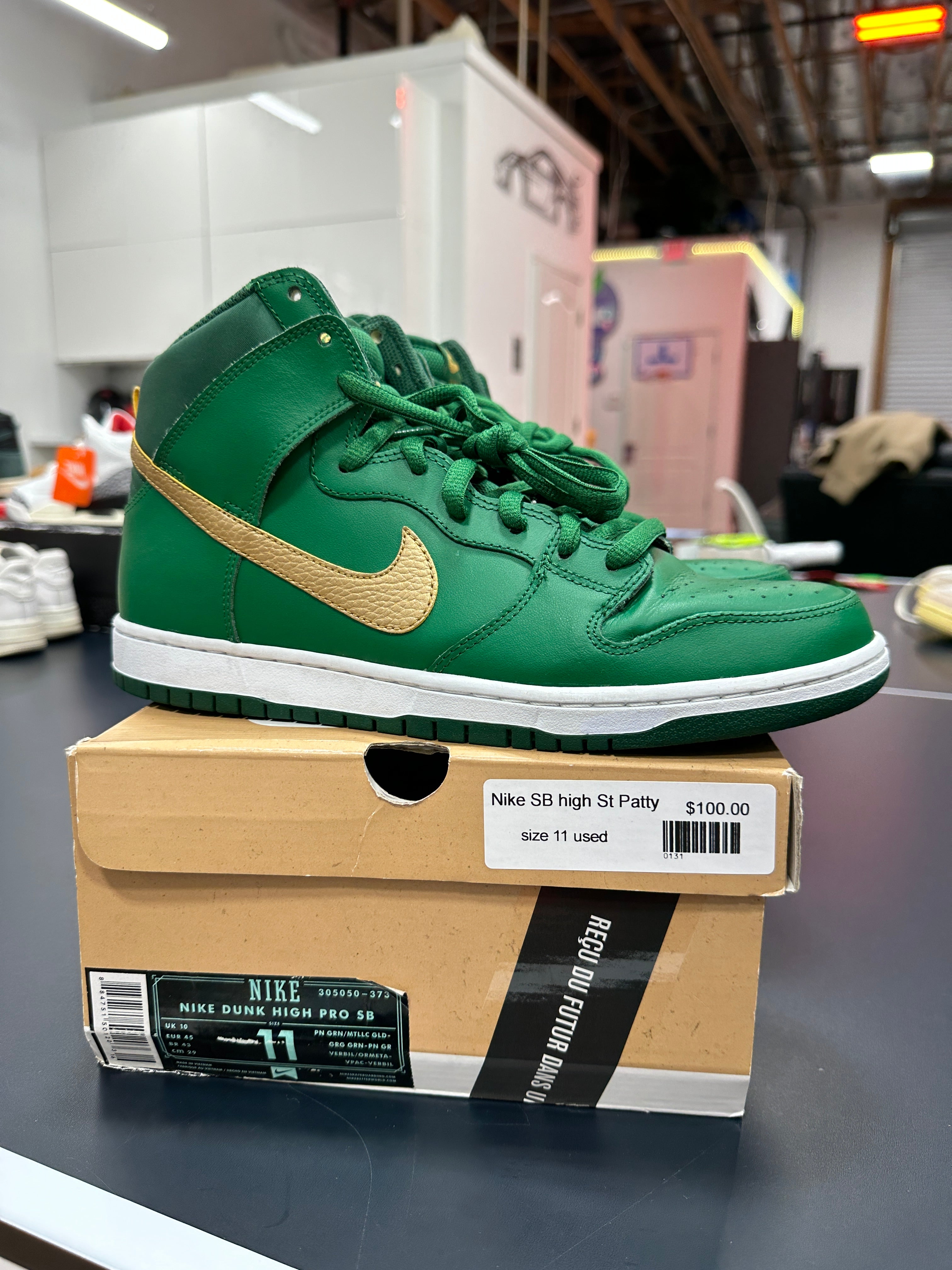 Nike SB Dunk High Saint Patricks Day Sz 11