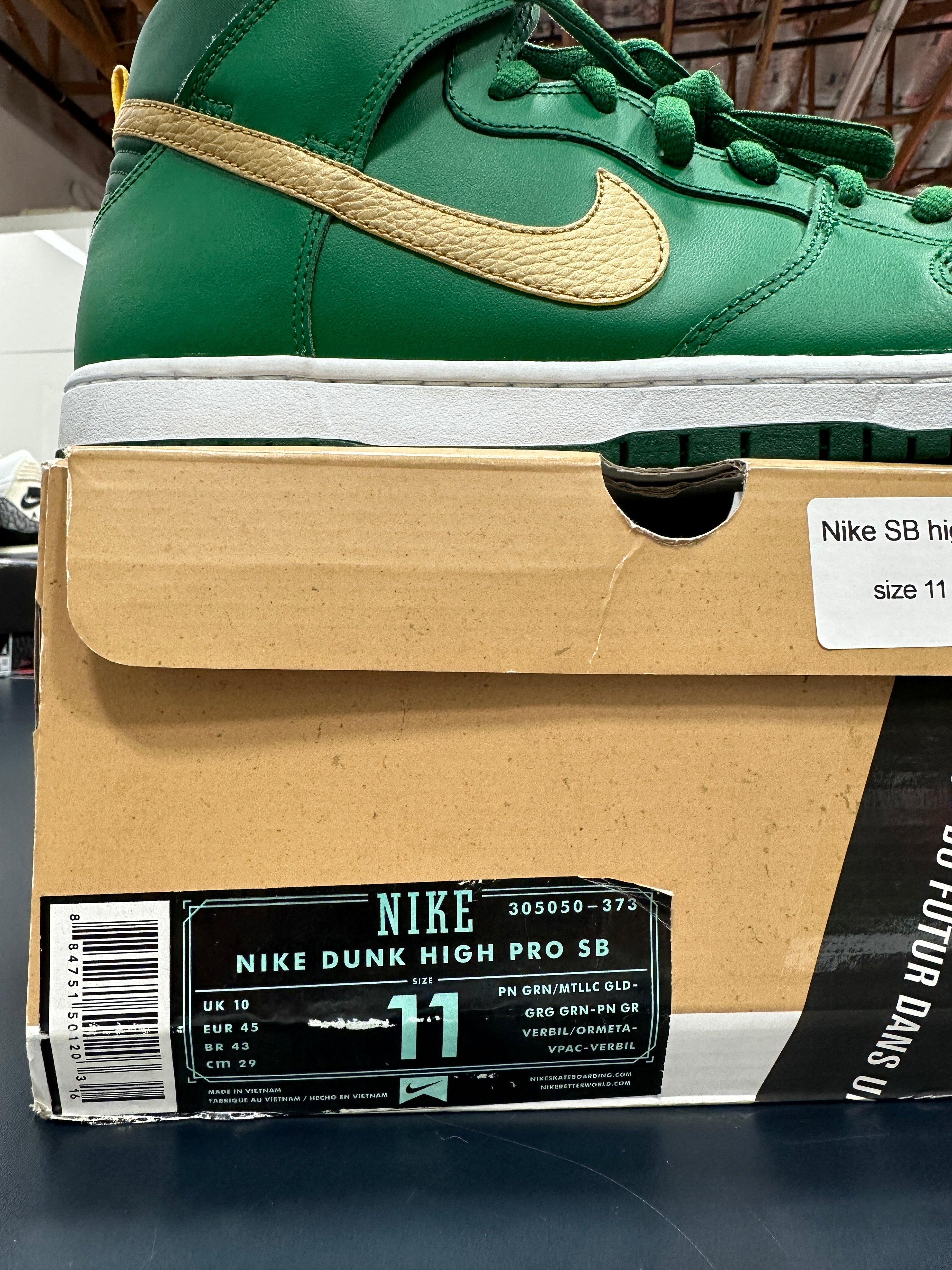 Nike SB Dunk High Saint Patricks Day Sz 11