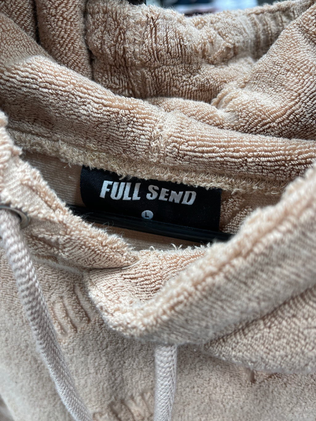 Full Send Towel Hoodie Sz L