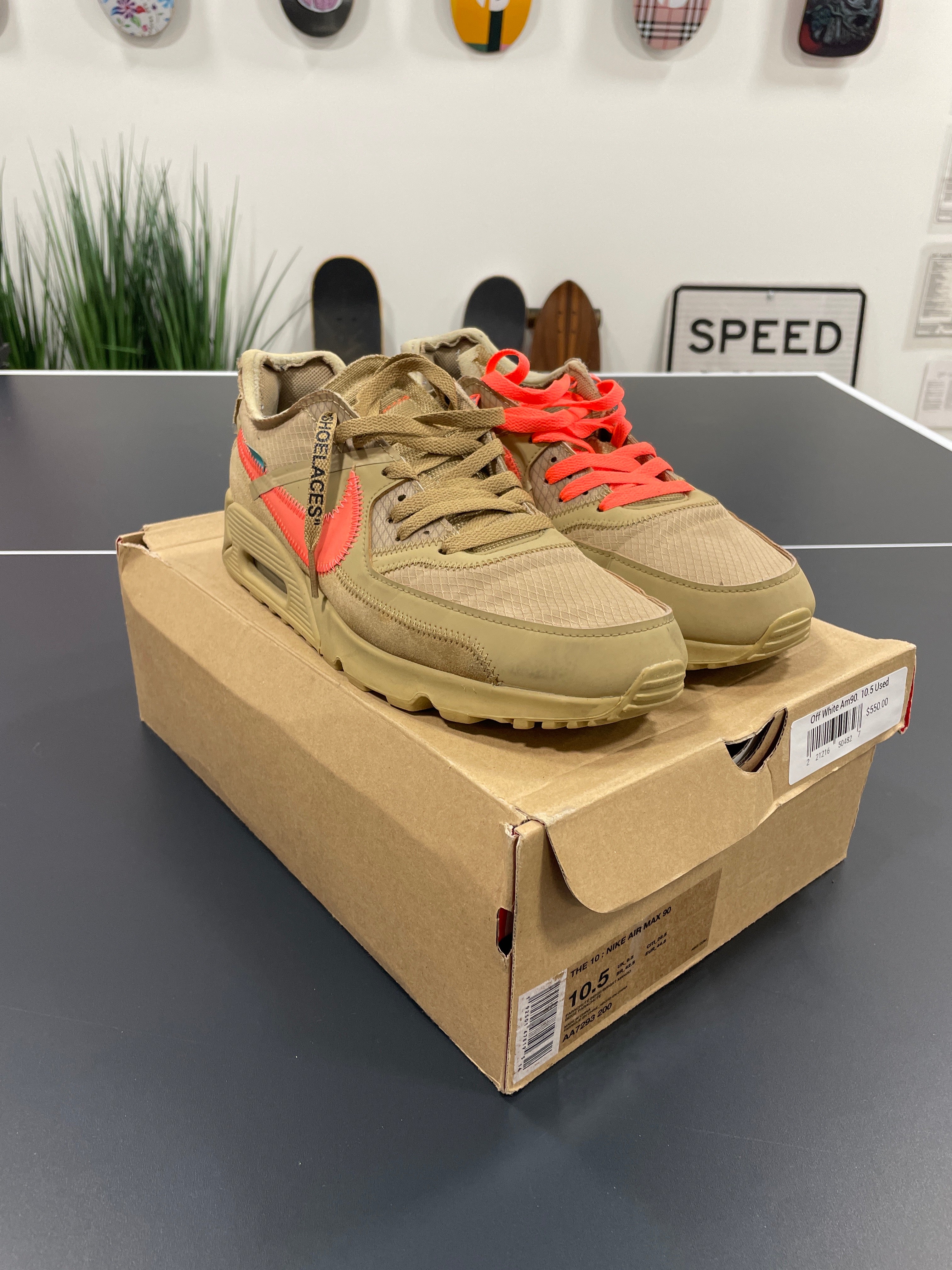 Off-White x Air Max 90 'Desert Ore' Sz 10.5