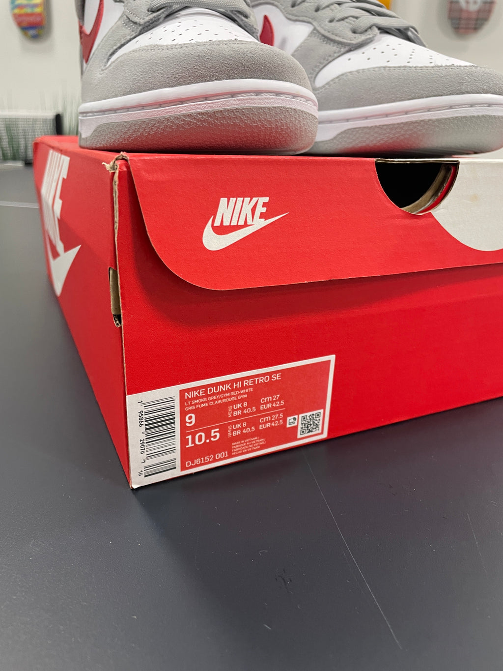 Nike Dunk High Light Smoke Grey Sz 9