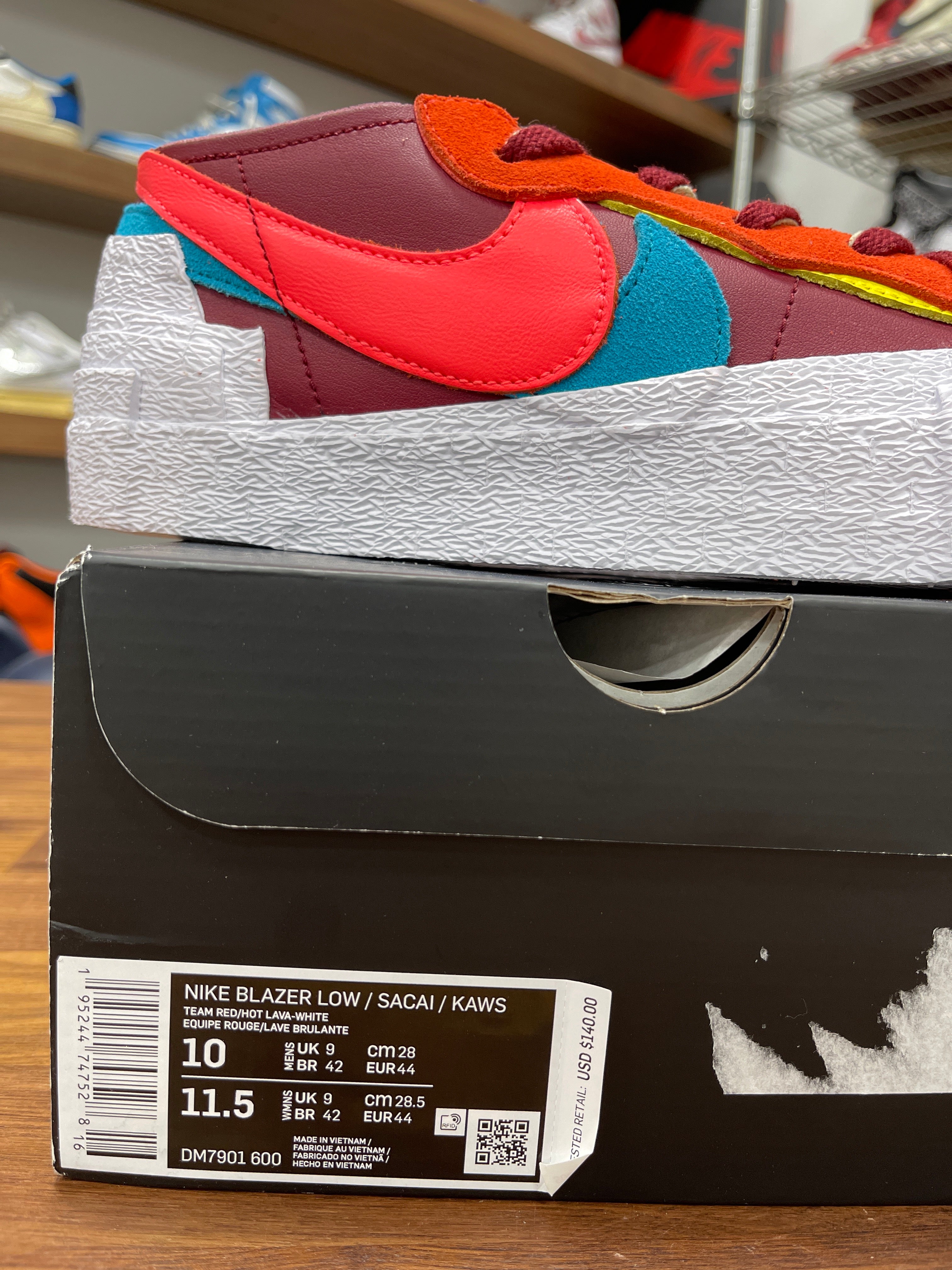 Sacai x Kaws Blazer Low Sz 10
